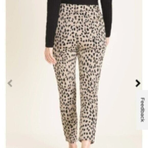 NWT Chico's So Slimming Cheetah-Print Girlfriend Ankle Jeans - Picture 3 of 4